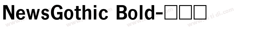 NewsGothic Bold字体转换